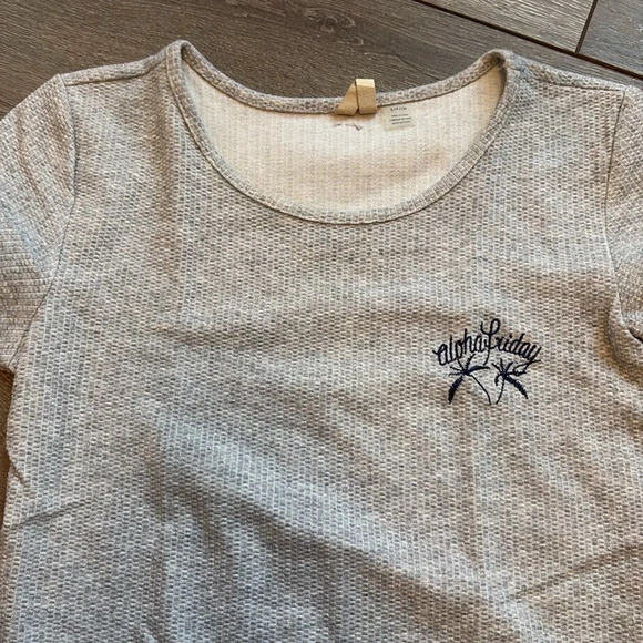 Roxy Waffle Knit Bodysuit Gray SM208 - Picture 2 of 8